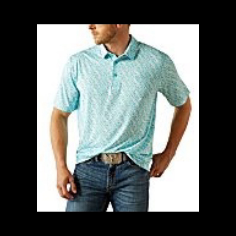 Ariat Men's Aqua Polo Shirt